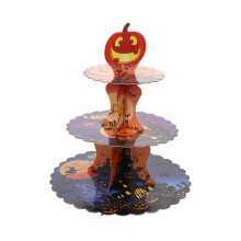 Halloween-Cupcake-Ständer, Dessert-Display aus Pappe für das Spukhaus-Thema, einfach aufzubauender Ständer, perfekt für Partydekorationstürme