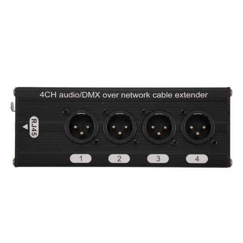1 Extensor de Cable de Red DMX y Audio XLR de 4 Canales y 3 Pines, Extensor de SeñAl de Red DMX512, Macho