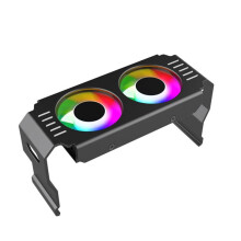 Computer RAM Memory Module Cooler PC DDR4 DDR5 Overlock Dual ARGB Sync PWM Fans Aluminium RGB Cooling Radiator(A)