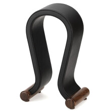 Supporto per Cuffie In Pelle A Forma di U Supporto da Tavolo Espositore per Cuffie per PC Gaming Auricolari Mensola Appendiabiti, Nero