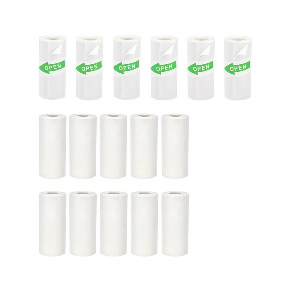 Photos - Office Paper 16 Rolls Thermal Printer Paper, Including 6 Rolls Thermal Sticker Paper & 10 Rolls Thermal Plain Paper , 57X25mm