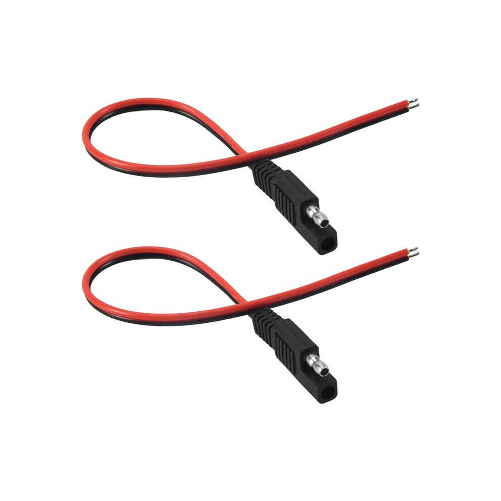 2 Pcs 18Awg Sae Extension Cable 2-Pin Sae Quick Connector Disconnect Plug 10A Solar Battery Panel Sae Plug Wire 1Ft/30Cm 6031269098501