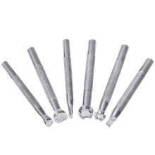 6 Pieces of Leather Stamping Printing Tool Kit Stamp Punching Kit Engraving Saddle Making Leather DIY Tools