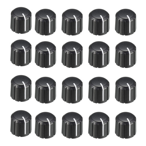 20St 15X13.5Mm Plastpotentiometer Vridknapp för 6Mm Diameter D Typ Skaft Gitarr Volymknopp.