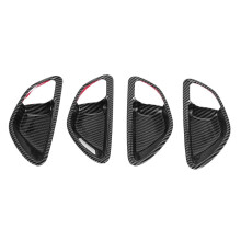 Carbon Fiber Car Door Handle Bowl Cover Trim for C E GLC Class W205 X253 GLC260L E3000L C200L 15-21 LHD