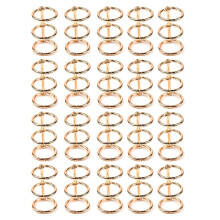 20Pcs 3 Ring Gold Book Rings Leaf Binders Office Book Rings Snap Split Hinged with 20 mm Inner Diameter Gold Book Rings
