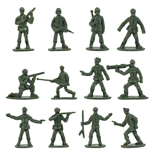 360Pcs/Set 1/72 DIY Simulation Plastic Soldiers Figurine Figures Model  Soldier Figures Sand Table Accessories 2