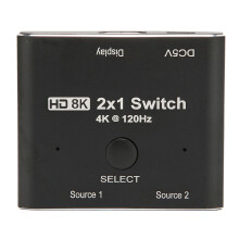 Aluminium Alloy 2-Way 8K HDMI Switcher 48Gbps for Xbox & PS5