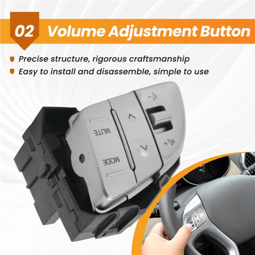 Multi-Function Steering Wheel Button Volume Adjustment Button Cruise Control  for  Tucson IX35 2010 -2014 A 2
