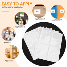 36Pcs Self-Adhesive Label Card Holder Index Pockets Holder 6X8.5cm Clear Plastic Card Holder Adhesive Label Holder