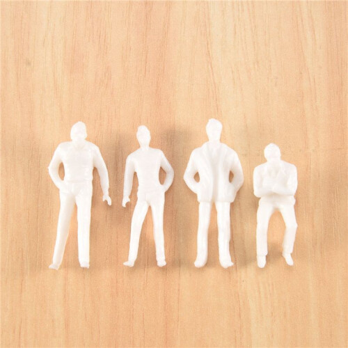 1:50 White Figures Architectural Model Human Scale HO Model Plastic Peoples,10 Pieces 1