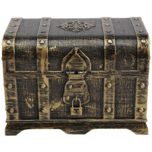 Pirate Treasure Chest Decorative Treasure Chest Keepsake Jewelry Box Plastic Toy Treasure Boxes Party Decor Large Size B