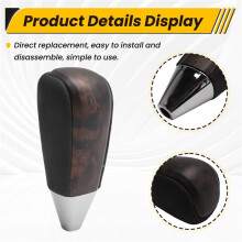 Car Automatic Gear Shift Knob Shifter Lever Dark Wood for Land LC200 2008 - 2020