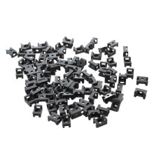 100 x Base de fixation pour cable support de fil 4.5mm noir de largeur