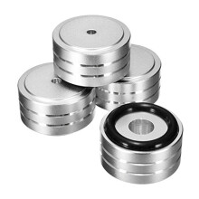 4 Stks 40X20Mm Aluminium HIFI AMP Luidspreker Isolatie Stand Draaitafel DAC Voeten Pad (Zilver)