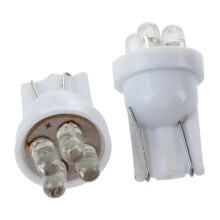 2X W5W T10 501 Xenon White 4 LED Sidelight / Number Plate / Interior Bulb Light