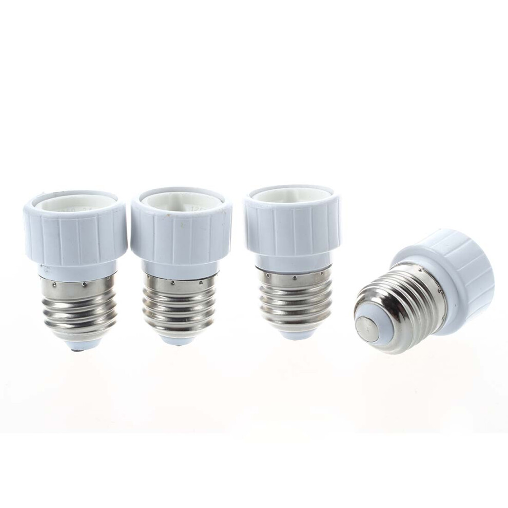 4X E27 To Gu10 Led Light Socket Adapter Socket Adapter Lamp Bulb Converter White 6033820421957