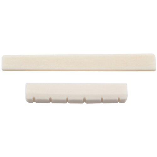 Classical Guitar Bone Slotted Saddle Nut Set