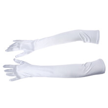 21 pulgadas Guantes de codo de saten de largo brazo de mujer para traje vestido de lujo de boda de noche -