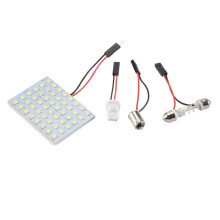 Bianca 1210 SMD 48 LED Interno di automobile Cupola di luce Pannello con T10 BA9S festone
