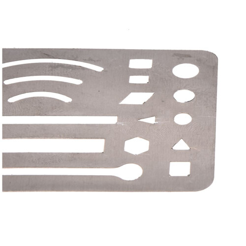 Stainless Steel 27 Patterns Erasing Drawing Drafting Tool Shield 2