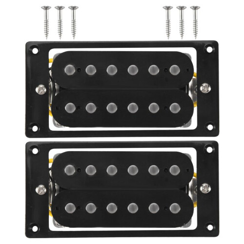 2St(1 Set)Svart Humbucker Double Coil Elgitarr Pickuper + Ramskruv