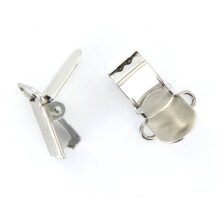 20 x Verschlussklammern Buegel Haken 20 mm silberfarben