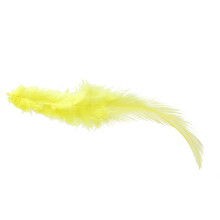 50 PCS Dyed Rooster Feathers for Decoration 10 - 15 cm - Yellow