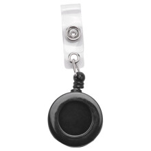 1 Stueck Abzeichenhalter Einziehbare Rolle YOYO Clip Kippschalter ID-Kartenschluessel schwarz