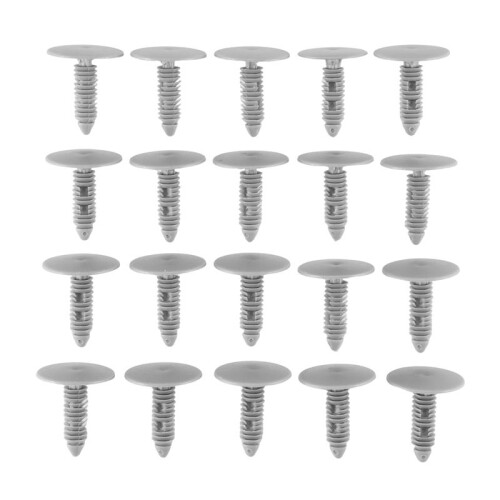 20 St Grå PlastkläMmor NitfäSte 6 Mm HåL 26 Mm Huvud