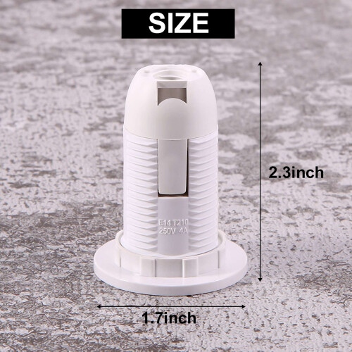 Plastic Shell Screw Type E14 Bulb Light Lamp Holder Socket AC 250V 2A 1
