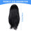 Parrucca lunga liscia nera da donna Costume cosplay feste 7