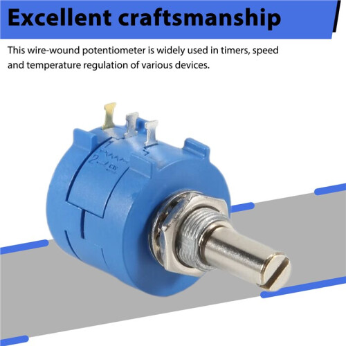 3590S-2-103L 10K Ohm 10-Turn Rotary Wire Wound Precision Potentiometer 2
