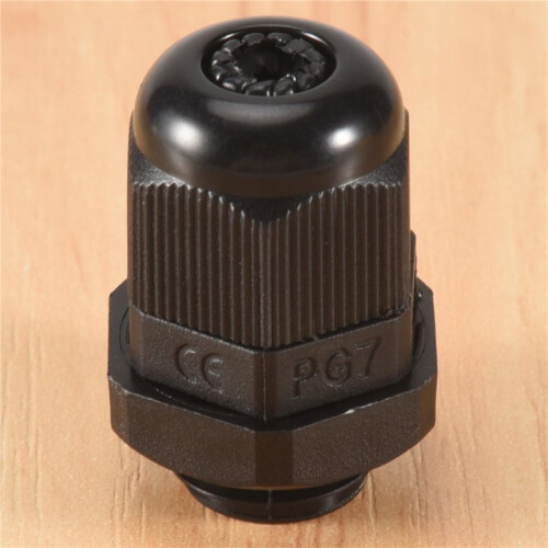 20 Pieces Black Plastic Waterproof Cable Gland Connector PG7 1