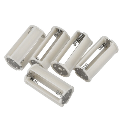 Serial Connection Cylindrical 3x 1.5V AA Battery Plastic Holder 5 Pcs 1