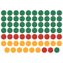 Red Yellow Green Round Shaped Poker Chips Lucky Game Props 69 Pcs