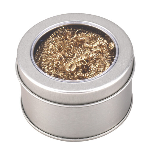 Soldering Iron Tip Cleaning Wire Scrubber Cleaner  w Metal Case 1