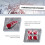 4 Pcs Auto Car Plastic Round Reflective Reflector Sticker Red 4