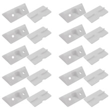 SODIAL (R) 10 Stueck Moebel Schrank Fastener Ecke Hosentraeger Stuetzwinkel - Weiss