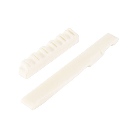 1Set Ivory Bone Bridge Saddle And Nut For 6 String Acoustic Guitar