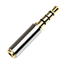Gyllene 3,5 Mm Hane Till 2,5 Mm Honkontakt Stereo Audio HöRlursuttag Adapter Converter