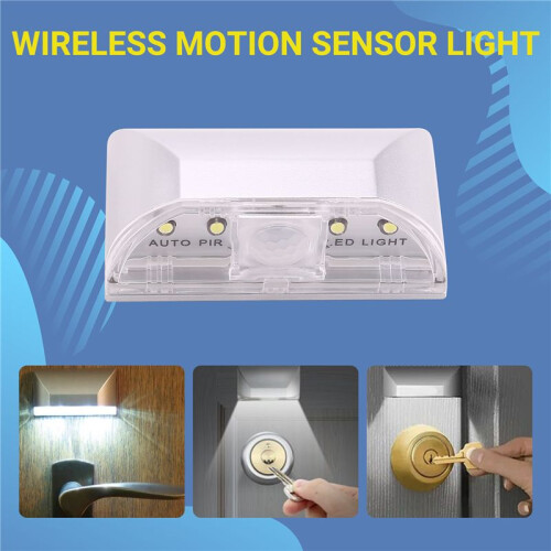 4 LED Auto PIR Infrared Wireless Door Keyhole Motion Sensor Light Lamp 2