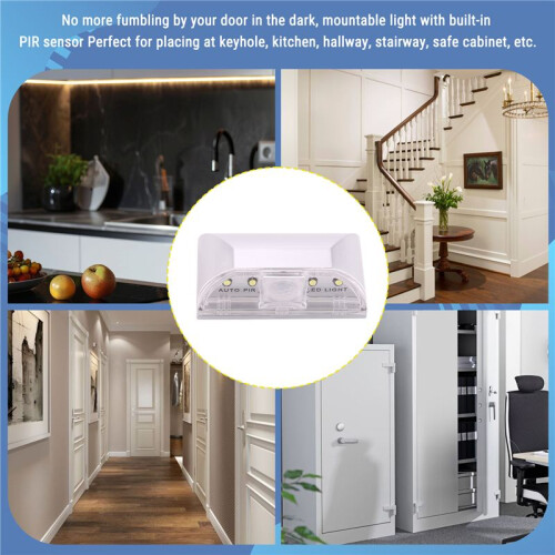 4 LED Auto PIR Infrared Wireless Door Keyhole Motion Sensor Light Lamp 1