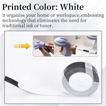 6 Pcs Label Tape Compatible with Embossing Label Tape for Label Maker 1880 E-101 9mm x