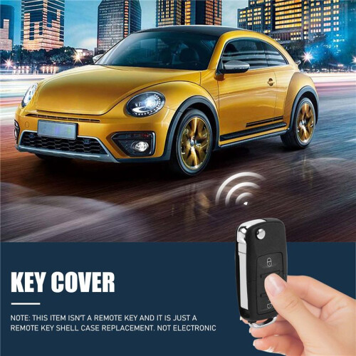 3 Button Replacement Keyless Entry Remote Car Flip Key Shell Fob Case for  Beetle 2