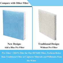 4 PièCes HFT600 Humidificateur Filtres à MèChe T Compatibles pour Tour Humidificateur HEV615 HEV620, Comparé à HFT600T