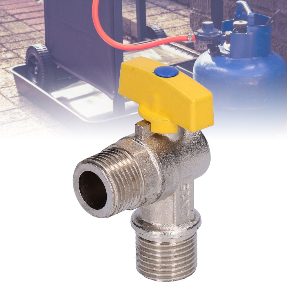 Electroplating Brass G1/2 Male Thread Gas Valve For Natural Gas Switch 7891378115549