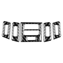 Car Interior Decor Decal for AC Vent, Rustless Carbon Fiber Central Air Conditioning Vent Outlet Cover Trim with Anti-Corrosion Easy Installation