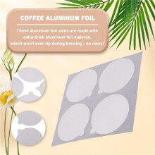 100Pcs Aluminum Foil Lids Aluminum Lids Seals Foil Lids for OriginalLine Capsules Coffee Pods with Spoon Brush