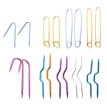18 Pieces Cable Stitch Holders Aluminum Cable Needles Bent Yarn Needles Cable Stitch Knitting Needles